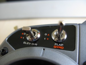 Positionsmodus - Schalter auf Gyro gestellt